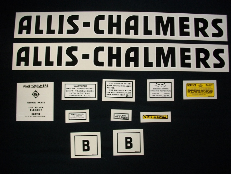 Allis-Chalmers B Black Even Letters